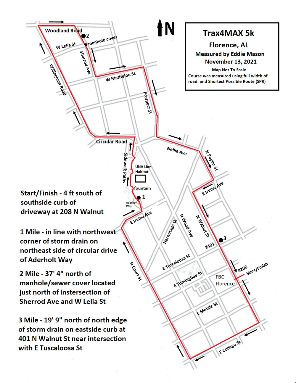 Trax4Max 5k Course Map